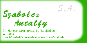 szabolcs antalfy business card